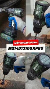 Khoan Pin 21V Dekton M21-ID13100PRO Ngắt Ly Hợp Thông Minh GEN 4 PRO Lực Siết 100Nm Đầu Cặp 13mm