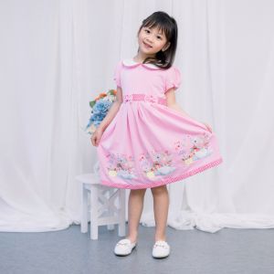 Dress Anak Cewek Bahan Kaos Katun Spandex 1-12 Tahun 4223