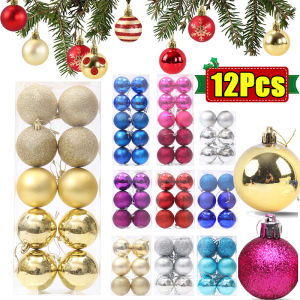 12pcs Christmas Balls Christmas Tree Ornaments / 4/6/8cm Large Xmas Balls Hanging Pendant / Multi Color Shatterproof Hanging Balls / for New Year Xmas Wedding Holiday Decors