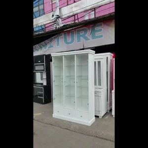 Lemari Pajangan Kaca 3 Pintu / Kabinet Tas / Display Showcase Tas dan Sepatu