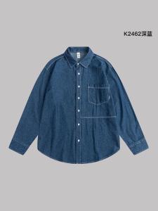 Fall New Mens Long Sleeve Denim Shirt Pure Cotton Fashion Korean Style Student Top Trendy Youth Regular Coat Casual Loose Fit