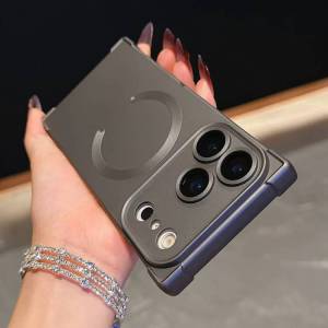 Magnetic Silicone Case for iPhone 17 Pro Max Air iphone 16 Pro 15 14 13 Case Compatible with MagSafe Soft Touch Shock Absorbing Phone Cover with Camera Lens Protection