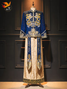 ชุดแต่งงานสไตล์จีนสำหรับผู้ชาย ชุดแต่งงานแบบโบราณ ชุดแต่งงานขนาดใหญ่ ชุดแต่งงานสำหรับเจ้าสาว ชุดแต่งงานแบบลำลอง ชุดแต่งงานแบบลำลอง