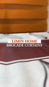 LIMIN Purple Stripe Design Brocade Curtain for Window 8 Ring | 7ft/ 3 in 1 | Living Bedroom Kurtina