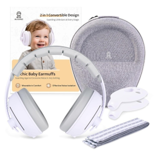 2-in-1 Convertible Design Baby Earmuffs Noise Protection-noise Cancelling Headphones for Infant & Toddlers up to 5 years