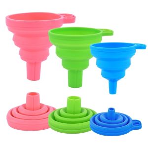 3 Gói Phễu Silicon Cấp Thực Phẩm Có Thể Gập Lại Để Chiên Dầu Ăn Đổ Đầy Chai Nước Hoa - Đồ Dùng Cần Thiết Trong Nhà Bếp