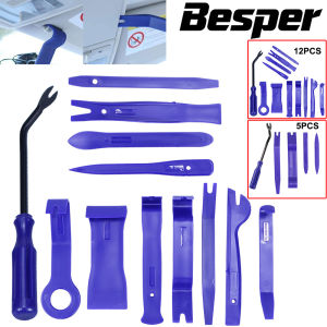 12/5pcs Auto Door Clip Panel Trim Removal Tool Kits Navigation Blades Disassembly Plastic Car Interior Conversion Repairing Tool