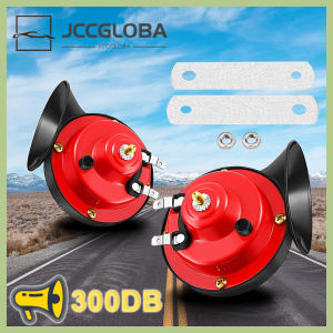 2Pcs 12V 24V 300DB Car Snail Electric Air Horn for Marine Boat Loud Alarm Kit Boat Motorcycle Dual-tone horn Loud signal Auto
