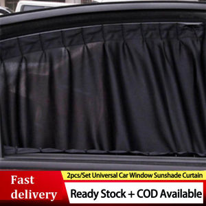 【Ready Stock】2pcs/Set Universal Car Side Window Sunshade Curtains Auto Windows Curtain Sun Visor Blinds Cover Car-Styling SL Size