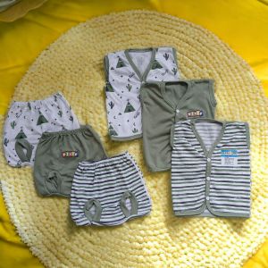 3 Setel Baju Celana Kutung Pop Untuk Bayi Baru Lahir Motif Terbaru
