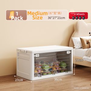 Collapsible Large Capacity Toy Storage Box with Wheels