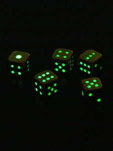 Luminous Metal Dice Set Gold Accessories Creative Drinking Table Night Glow Commercial KTV Game Products Intelligent Entertainment