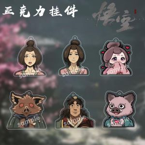 Acrylic Keychain Couple Gift School Bag Pendant Black Myth Monkey King Pig Eight-Dweller Spider Sprite Purple Spider Female