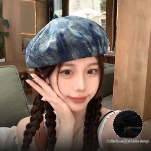 Cgediao | White Retro Octagonal Women Beret Large Circumference
