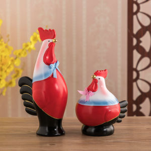 ของขวัญวันเกิดไอเดียสร้างสรรค์กระปุกออมสินรูปสัตว์เซรามิกรูปไก่ตัวเมียกระปุกออมสินสำหรับเด็กและผู้ใหญ่ของตกแต่งบ้าน