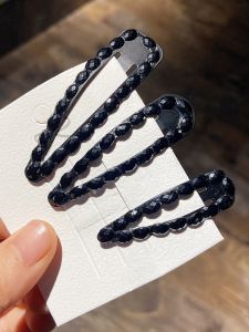 กิ๊บติดผมสีดำสไตล์เกาหลีสำหรับผู้หญิง ปี 2024 ใหม่ล่าสุด กิ๊บติดผมด้านข้างสำหรับผู้หญิง กิ๊บติดผมสไตล์เกาหลี