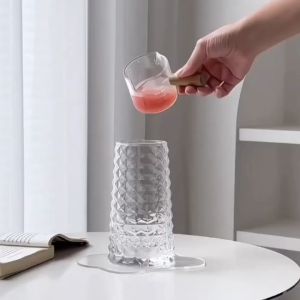 Niche Glass Cup With High Aesthetic Value Juice Cup Transparent Glass Cup American Coffee Cup