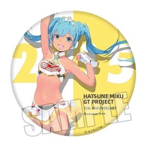 Bandai | Hatsune Miku Racing Miku Kỷ Niệm 10 Năm Huy Hiệu Pin Thổ Cẩm Mặt Dây Chuyền Móc Khóa Gương F1 Anime Vocaloid Sưu Tập Quà Tặng