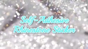 MP00 Self-Adhesive Rhinestone Sticker Silver 12x20cm DIY Crystal Diamond Decoration Patch