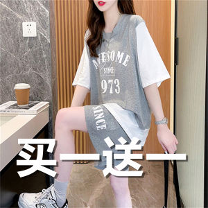 Sports Suit Female 2023 Summer New Arrival Fashion Brand Sweater Casual Wear Korean Style Fashion Loose Middle School Student Two-piece Set