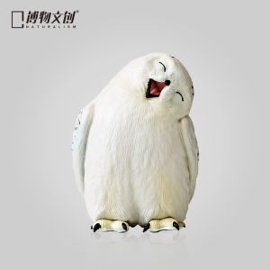 Natural Realistic Snow Owl Model Collectible Animal Figurine Educational Science Birthday Gift Static Model Toy for Kids