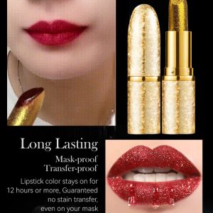 Nourishing moisturizing gold powder positive red longlasting cup lipstick