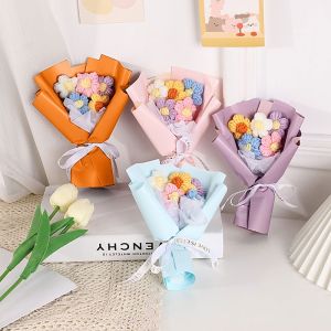 Korean Style Flower Bouquet Knitting Crochet Gift Teacher Mothers Day Valentine Anniversary Birthday Graduation