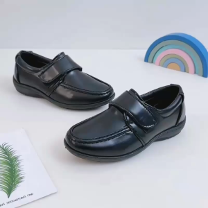Black shoes for kids boys PU leather formal shoes for kids boy size 25-36 4-10 years old