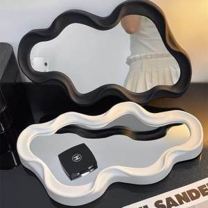 Wall Mounted irregular Cloud Mirror Creatively Unique Decorative Mirror Fashionable Wave Mirror