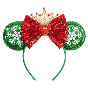 New Christmas Mickey Mouse Ears Headbands Festival Carnival Party Hair Headwear For Baby Girls Women Headband Kids Accessories