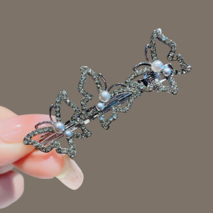 Shiny Butterfly Pearl Clip & Simple Elegance Bangs Accessory: 2025's Must-Have Hair Clips