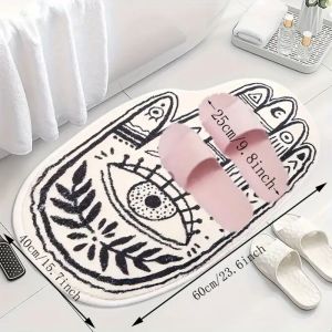 VIKAMA Modern Creative Hand Devils Eye Home Decor Carpet Bathroom Non Slip Absorbency Comfortable Foot Mat Entrance  Mat