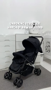 Beige Stroller Bayi Lipat Travelling Ringan Dan Mudah Dibawa Newborn