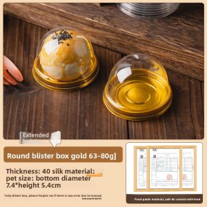 MEIDI | Disposable Transparent Round Plastic Packaging Box 4 Pieces