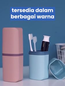 Neola Tempat Sikat Gigi Praktis Elegant Travel Portable Kotak Alat Mandi Serbaguna
