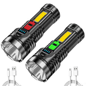 Heavy Duty Waterproof COB Searchlight with 4 Modes for Hiking and Climbing