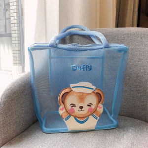 Túi xách Meiletti đáng yêu Túi tote dung tích lớn đi biển mùa hè có thêu Túi trang điểm hoạt hình dễ thương dành cho nữ