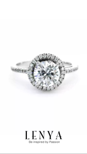 LENYA แหวน CZ สีขาวจาก SWAROVSKI เสริมบุคลิกความหรูหรา ตัวเรือนเงินแท้925 ชุบทองคำขาว