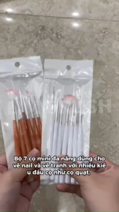 Bộ 7 Cọ Mini Đa Năng Cao Cấp – Vẽ Nail Vẽ Tranh Tô Màu Kẻ Nét Chi Tiết LIM BRUSH