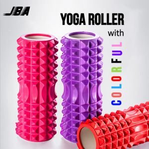 JBA ลูกกลิ้งโฟมยาวน้ำ ความแข็งปานกลาง ป้องกันการลื่นไถล ความต้านทานการบีบอัด กลวง 33/45cm จุดนูน EVA นวดกล้ามเนื้อ