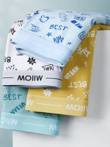 MiiOW | Pure Cotton Antibacterial Childrens Underwear Teenage Development Period Four-Corner Shorts Suitable For Middle And High School Students