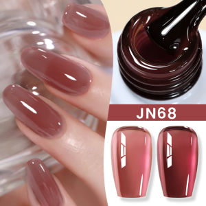 BORN PRETTY | BORN PRETTY 10ml Jelly Nude Gel Nail Polish Crystal Translucent Coffee Soak Off Semi-Permanent Varnish Base Top Coat Manicure