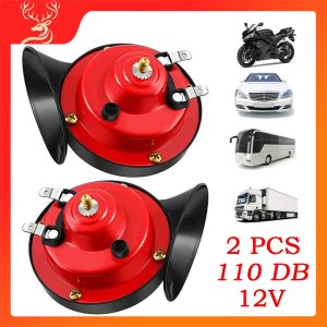 12V Klakson Keong 2 PCS Suara Nyaring Dan Keras Cocok Untuk Mobil Sepeda Motor Kendaraan Listrik Mereparasi Anti Air Hitam Original