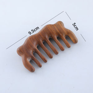 Gold Thread Green Sandalwood Massage Comb Five-Tooth Ball Head Neck Meridian Brush Family Personal Care Tool Hair Comb