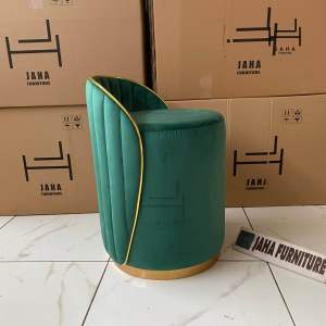 Stool Sandaran Lengkung Oval Salur // Sofa Stool Minimalis // Kursi Rias