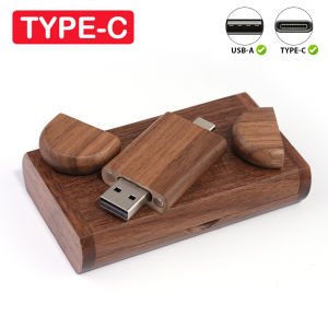 Jaster | JASTER Wooden TYPE-C USB 2.0 Flash Drives 128GB Pen Drive 64GB with Box 32GB Memory Stick 16GB 8GB 4GB Business Gift USB Stick
