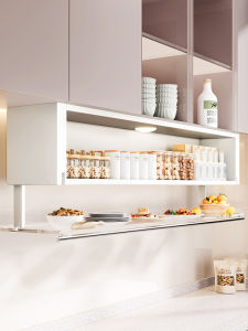 No-Drill Wall-Mounted Kitchen Spice Rack Storage Organizer Metal+Tempered Glass Nordic Style Universal Cabinet Pullout Basket