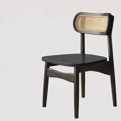 Vintage Rattan Soft-backed Dining Chair