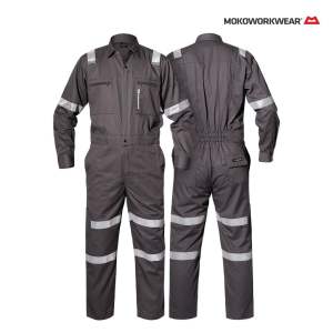 MokoWorkwear - Coverall Safety Charcoal Grey Abu