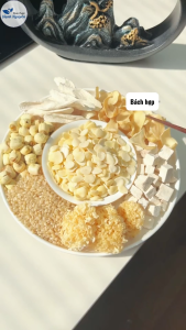 Chè dưỡng nhan Quảng Đông set thất bạch ẩm gồm: bách hợp nấm tuyết hạt sen y dĩ bạch linh...